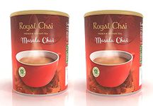Royal Tea Masala Chai Sweetened Tub 400g (Pack of 2) – Premium Instant Tea – Masala Tea – Natural – Instant Masala Indian Tea