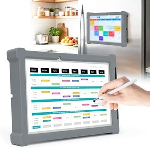 YIBOBO Magnetic Silicone Case Compatible with Skylight 15” Touchscreen Calendar – Enhanced Protection, Magnetic Mount, and Convenient Stylus Slot (Grey)