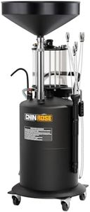 Cityeagle 26.4 Gallon Oil Drain Container, Waste Oil Drain Tank, Pneumatic Oil Drainer, Black