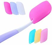 Pack of 6 Toothbrush Covers, Silicone Toothbrush Head Case Holder Protectors for Manual & Electric Toothbrush and Razor, Perfect for Home, Travel, Business&Outdoor