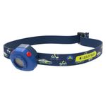 Ledlenser KIDLED4R Kids Head Torch Rechargeable, 3 Colour LED Headlamp Police Blue, Lightweight, Auto Shut-Off Feature, Inc Clip for Backpack, Ideal for Reading, Camping, Gift for Children Girls Boys