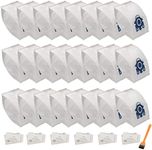 LANROON 24 Pack GN Bags Compatible with Miele Bags Classic C1 Complete C1 Complete C2 Complete C3 S227/S240 S270 S400 S2 S5 S8 Series Canister Vacuum（24 Bags & 6 Filters & 1 Brush）
