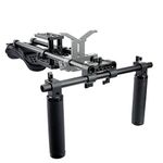 NICEYRIG Shoulder Rig Support Film Maker System with Camera/Camcorder Baseplate Mount Slider Kit