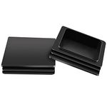 4 Inch Square Plastic Plugs, 4Pcs Tubing End Caps Black Plastic Square Plugs Tubing Post End Cap for Square Tubing Chair Glide Inserts for Fitness Equipment