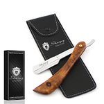 SHARPY Cut Throat Razor Kit - Wood Handle Straight Razor Men - Professional Barber Shaving Razor for Men - Moustache & Beard Razor Men Shaving Kit