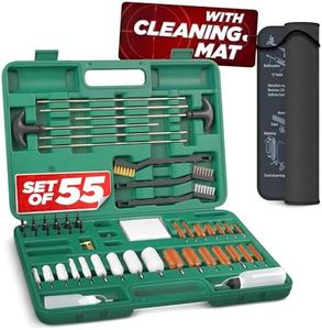 Universal Gun Cleaning Kit for All Guns with Shot Gun Cleaning Mat - Hand Gun Cleaning Kits - Gun Accessories for Men Long Gun Cleaning Kit for Pistol Hunting for All Caliber