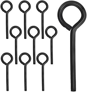 5/32 Inch Allen Wrench Keychain Standard Hex Dogging Key with Full Loop, 10 Pack Black Allen Wrench Door Key Set for Push Bar Panic Exit Devices