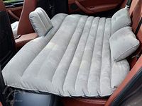 BAGILO Multifunctional Inflatable Portable Car Bed Mattress for Car Back Seat with Two Air Pillows and Car Air Pump (Grey)