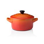 LE CREUSET Stoneware Petite Round Casserole With Black Knob Flame, 0.2 Liters