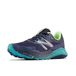 New Balance Women's DynaSoft Nitrel V5 GTX Trail Running Shoe, Natural Indigo/Electric Teal/Bleached Lime Glo, 8 Medium US