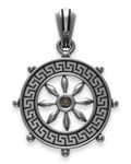 SJ SHUBHAM JEWELLERS™ Boat Steering Wheel Necklace Classic Ship Wheel Pendant Sterling Silver Men Women Weight 4 Gms