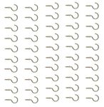 Cirise Cup Hooks Deluxe CP 1/2 Inch Self Tapping Perfect Strenght Grip Curtain Eyes (Silver, Set of 50 Pcs) II Business Use Wooden Cupboard Shower Bathroom Kitchen Cabinet Hangers