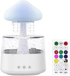 Raining Cloud Night Light with White Noise Remote Control Adapter Desk Fountain Bedroom Living Room for Sleeping Relaxing Gifts for Kids Boys Girls Men Women Birthday Holiday Christmas