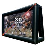 PPXIA 30 Feet Inflatable Movie Screen Outdoor Projector Screen, Blow Up Mega Screen for Movie Nights Backyard Pool, with Air Blower, Storage Bag, Supports Front and Rear Projection