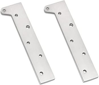 Hidden Door Pivot Hinge, 64mm x 21.5mm Door Hinges, 360 Degree Rotating Cabinet Door Window Hinges (150MM)