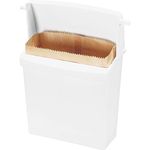 Rubbermaid Commercial 614000 Sanitary Napkin Receptacle with Rigid Liner, Rectangular, Plastic, White