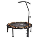 MXL FIT Bounce PRO Bungee Rebounder with T-Bar Handle - Premium Indoor Mini Trampoline for Adults Silent Low-Impact Bounce, Half-Folding with Foldable Steel Legs & Carry Bag - 40" 400lb limit