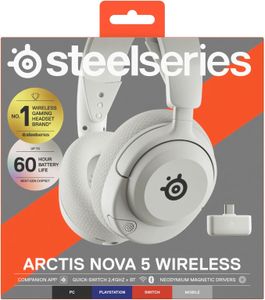 SteelSeries Arctis Nova 5 Wireless Gaming Headset – White