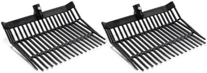 domoi Manure Fork Replacement, Pitchfork, Horse Manure Rake, for Picking Up Manure, Stable Waste Removal,Black,2Pcs