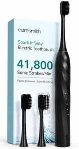 Caresmith SPARK Infinity Electric Toothbrush | 3 Brush Heads & Travel Case | 5 Operational Modes | Electric Brush for Adult | Black,Smart Toothbrush