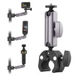 BRDRC Pocket 3 Camera Bike Mount Clamp Motorcycle Handle Holder Aluminum for Insta360 X4 X3 Ace Pro Go 3S, for DJI Osmo Pocket 3 2 Mobile 6 4 Action 5 Pro 4 3, for GoPro 13 Max Hero Mini Accessories