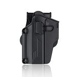 Left Handed Multi-Fit Holster Fits 80+ Pistols, Universal OWB Gun Holster for Glock/1911/Springfield/Sig/Ruger/S&W M&P/Taurus/Beretta/HK/CZ/Walther, 360° Adjustable & Fast Release