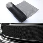 Tongze 47"X16" Universal Black Metal Mesh: Aluminum Alloy 3 x 6mm Rhombic Hole Car Grill Mesh for Front Grille Insert Bumper