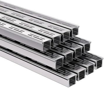 Channel Drain 1.25-Inch Wide X 39.3-Feet Long,Silver Outdoor Pool Deck Drain Channel 304 Stainless Steel,Pool Drain for Paver/Patios/Walkways