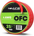 OFC 4 AWG Gauge Wire (25ft) Red | O