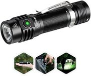 77outdoor EDC Small Rechargeable Flashlight, Sofirn SC18 1800 High Lumen Flashlight, Super Bright Pocket Light with Powerful SST-40 LED, Type C Charging Port for Camping, Emergency, Dog Walking