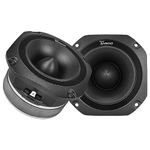 Timpano Super Tweeter 4 Inch TPT-ST25 Black, 8 Ohm, 900 Watts Max, 107 dB, 1.5 in Voice Coil, HIgh Sensitivity, Slim Profile Bullet Tweeters Speakers for Pro Audio (Pair)