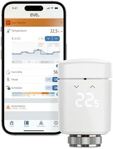 Eve Thermo (Matter): Smart Thermostat Radiator Valve, LED Display, Automatic Temperature Control, Save Energy, Apple Home, Amazon Alexa, Samsung SmartThings, Google Home, req. Thread Border Router