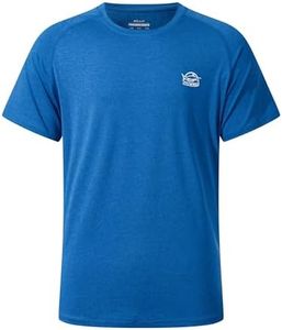 Willit Men's Rashguard Swim Shirt Short Sleeve UPF 50+ Sun Protection Shirt SPF Quick Dry Water Shirt Heather RoyalBlue 3XL