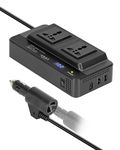 SUPAREE 200W Power Inverter Car Charger Car Inverter 12V to 240V Cigarette Lighter to 3 Pin Plug Dual USB Type C Invert to Charge Laptop, iPad, iPhone, Tablet, Consoles & More