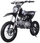 X-PRO Storm 125 Zongshen Brand Engine 4-Speed Manual Transmission Dirt Bike with Kick Start, Big 14"/12" Tires! (Black)