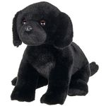 Bearington Lil' Jet Small Plush Black Labrador Retriever Stuffed Animal Puppy Dog, 8 inches