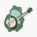 Banjo Frog Sticker - Sticker Graphi