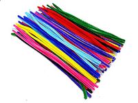 PRANSUNITA Multicolored Pipe Cleaners Chenille Stems for DIY Crafts Decorations Creative School Projects (6 mm x 12 Inch), Pack of 100