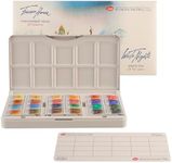 White Nights Professional Watercolor Set – 24 Full Pans (2.5ml) Extra-Fine Artist-Grade Pigments, Vibrant & Lightfast Colors in a Durable Plastic Box by Nevskaya Palitra