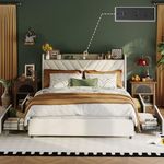 DIYSET Queen Bed Frame with Chargin