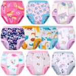 BIG ELEPHANT Potty Training Underwear 10 Packs Absorbent Toddler Training Pants for Boys and Girls, 4T