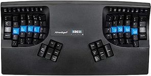 Kinesis Advantage2 Quiet LF Keyboard - Contoured Ergonomic UK Layout Keyboard Equipped with Cherry MX Quiet Red Mechanical Key Switches and the SmartSet Programming Engine - Black