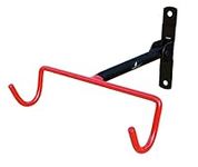 NOA Bike Wall Mount Bike Hanger | Foldable Horizontal Bicycle Rack for for All Kinds of Bicycles, Mountain Bikes, Folding Bikes, Road Bikes and Beach Bikes - Red