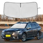 Windshield Sun Shade for Suba-ru Outback 2020-2023 2024 Double Layer 240T Front Window Shade Custom Fit Outback Sun Visor Foldable Shade Blocks UV Rays Summer Must Have Car Accessories