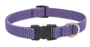 Lupine Eco 3/4-Inch Recycled Fiber Collar, Adjustable for 13 to 22-Inch Medium to Large Dogs, Lilac