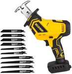 Reciprocating Saw Cordless, 2800 RPM, Compatible With Dewalt 20V Max Battery(NO Battery), Brushless Motor with 10 Saw Blades, LED Light, Tool Free Blade Change, Portable for Wood PVC Cutting