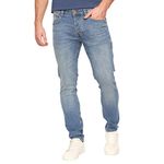 Smith & Jones Jeans for Men – Mens Slim fit Jeans, Stretch Cotton Denim Trousers, Men’s Casual, Work Stretchy Jeans UK, Black, Dark, mid and Light Blue wash(BASKON-Light Wash-W34/L34)