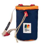 Oso Supply Co - Chalk Bag for Rock Climbing, Bouldering Chalk Bag Bucket with Quick-Clip Belt, Zippered Pockets and Pouch - Perfect Indoor/Outdoor Rock Climbing Gear Equipment (Midnight Blue/Red)