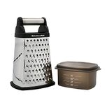 KitchenAid Cheese Grater with Container and Lid, 4-Sided