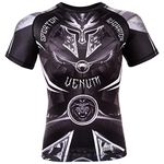 Venum Gladiator 3.0 Short Sleeve Rashguard - Black/White - L, Large